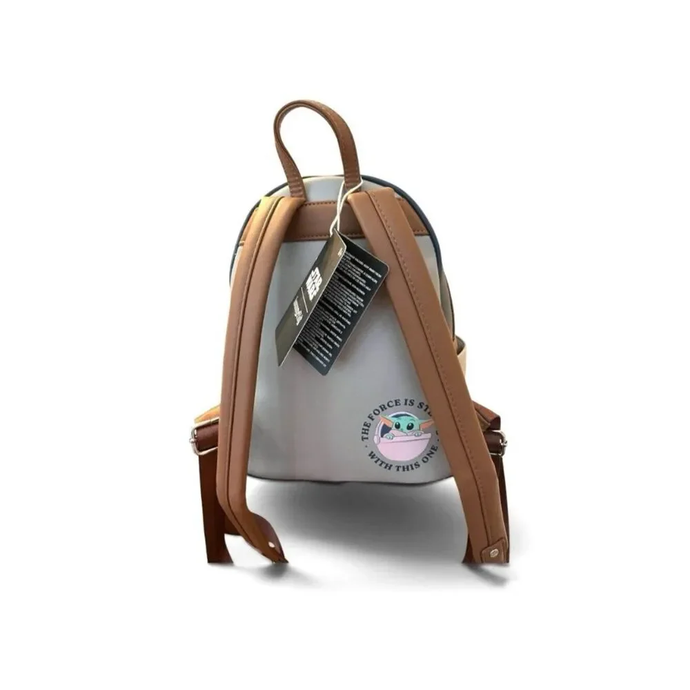 Loungefly Star Wars Ahsoka and Grogu Mini Backpack Holding Baby Yoda NWT